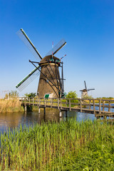 Authentische Holländische Mühle in Nord-Holland