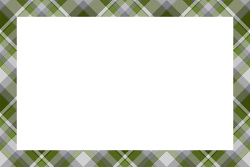 Vintage frame vector. Scottish border pattern retro style. Tartan plaid ornament.