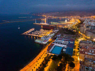 Fototapeta premium Almeria on cloudy evening