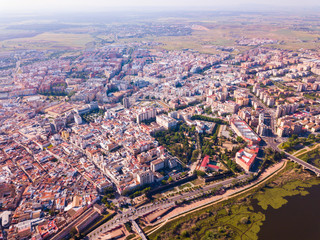 Fototapeta premium Aerial view of Badajoz, Spain