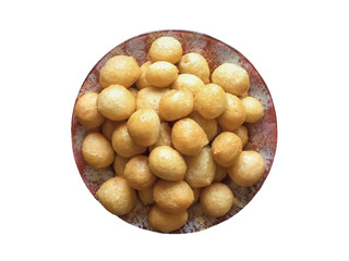 Isolated Luqaimat - traditional Arabic sweet dumplings