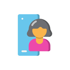 Mother day Notification Phone Icon, Logo, Vector