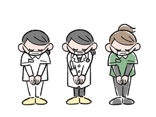 謝罪 女性 イラスト