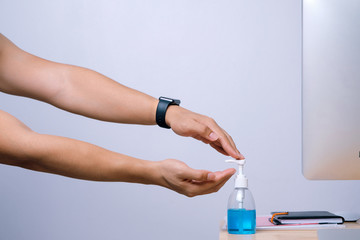 use of alcohol hand sanitiser gel for rubbing your hands before and afer touching anything prevent coronavirus and all others