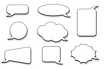 Obraz premium Speech bubbles. Outline icons