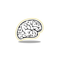 Brain icon isolated on white background