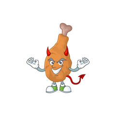 A picture of devil fried chicken cartoon character design