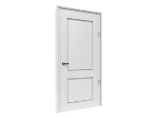 White door. 3d rendering illustration