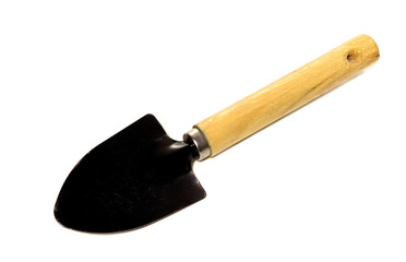 Gardening tools . Gardening shovel isolated on a white background. Gardening trowel.