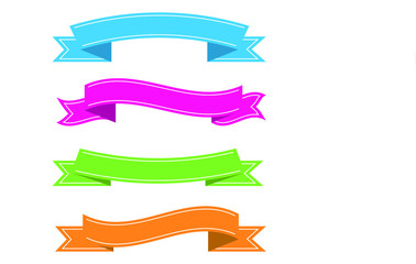 Obraz premium Set of colorful ribbons.Ribbon banners.