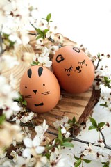 easter eggs and flowers