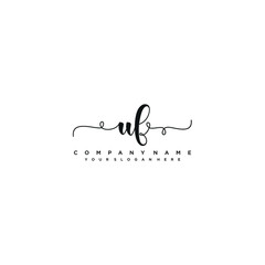 UF initial Handwriting logo vector template