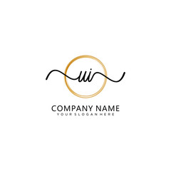 UI initial Handwriting logo vector template