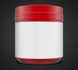 Realistic 3D Bottle Mock Up Template on Black Background.3D Rendering,3D Illustration.Copy Space