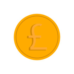 Obraz premium Pound sterling coin icon