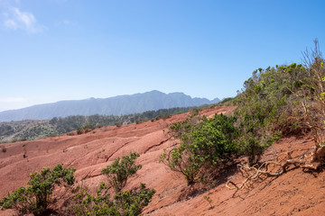 Bodenerosion auf La Gomera oberhalb von Agulo am Mirador de Abrante