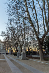 Plaza de Oriente in City of Madrid, Spain