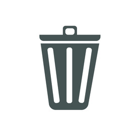 delete icon,dust din sign, dust bin vector icon