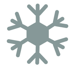 snowflakes vector icon isolated on white background, gray vector symbol