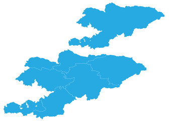 Map - Kyrgyzstan Couple Set , Map of Kyrgyzstan,Vector illustration eps 10.