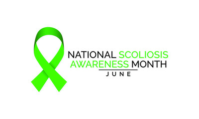 Vector illustration on the theme of National Scoliosis awareness month observed each year during June.