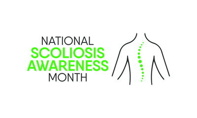 Vector illustration on the theme of National Scoliosis awareness month observed each year during June.