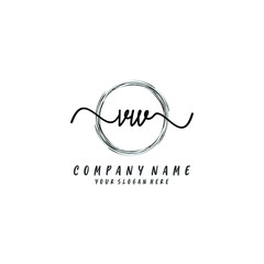 initial Handwriting logo vector template