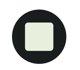 stop music icon, stop button vector illustration


