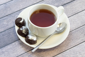 chocolate candies with cup