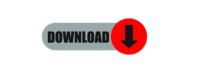 colorful download button isolated on white background