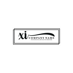 XI initial Handwriting logo vector template