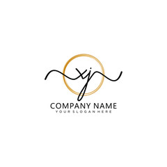 XJ initial Handwriting logo vector template