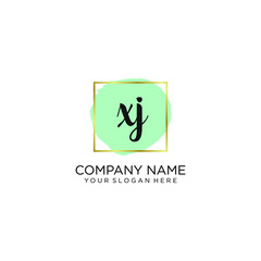XJ initial Handwriting logo vector template