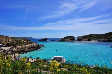 Comino - the smaller sister of Malta, known mostly because of the famous Blue Lagoon; the island is worth of spending there one day walking around admiring crystal water and amazing views.
