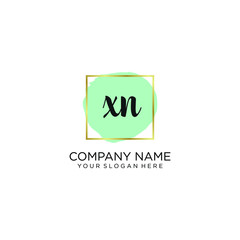 XN initial Handwriting logo vector template