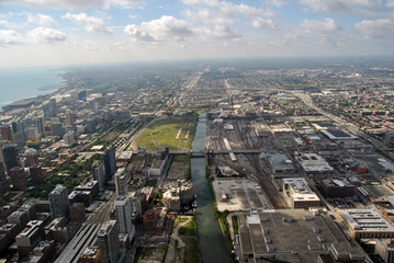 Vista aérea de la ciudad de Chicago, Estado Unidos
