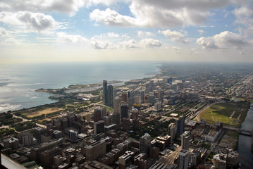 Vista aérea de la ciudad de Chicago, Estado Unidos
