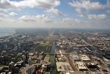 Vista aérea de la ciudad de Chicago, Estado Unidos
