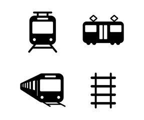 電車のアイコンのセット／シンプル／ベクター © yugoro