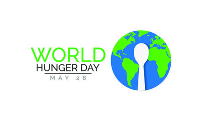 Vector illustration on the theme of World Hunger day observed each year during the month of May on 28th