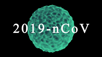 Bacteria sphere with coronavirus 2019-nCoV