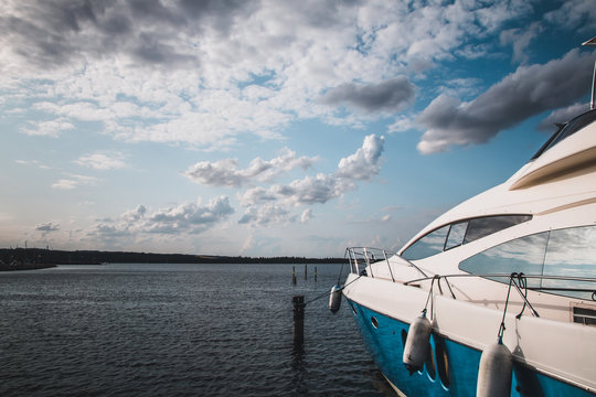 View from the Marina onto the Sandbjerg Vig Bay near Juelsminde