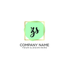 ZS initial Handwriting logo vector templates
