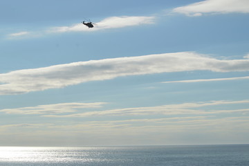Fototapeta premium Helicopter on the beach