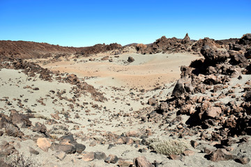 Espagne, Tenerife, Siete de Canada, étendue désertique dans la Parc national du El Teide
