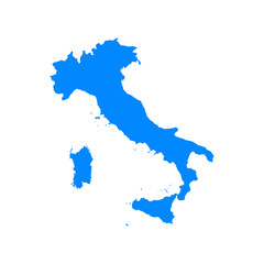 Italy map geography concept. Flat vector icon. White background
