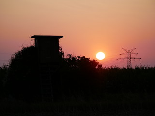 Landschaft im Sonnenuntergang