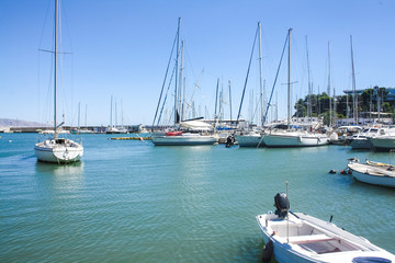 Fototapeta premium Piraeus port in the region of Attica, Greece 