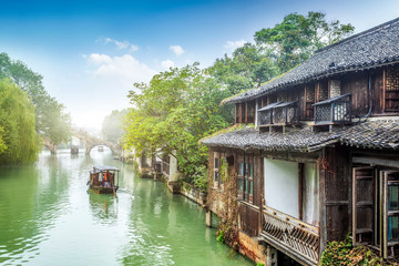 wu zhen water town in china © zhouyilu