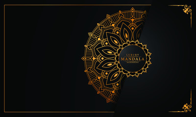 Luxury mandala background with arabesque pattern arabic islamic east style for Wedding card, book cover.
